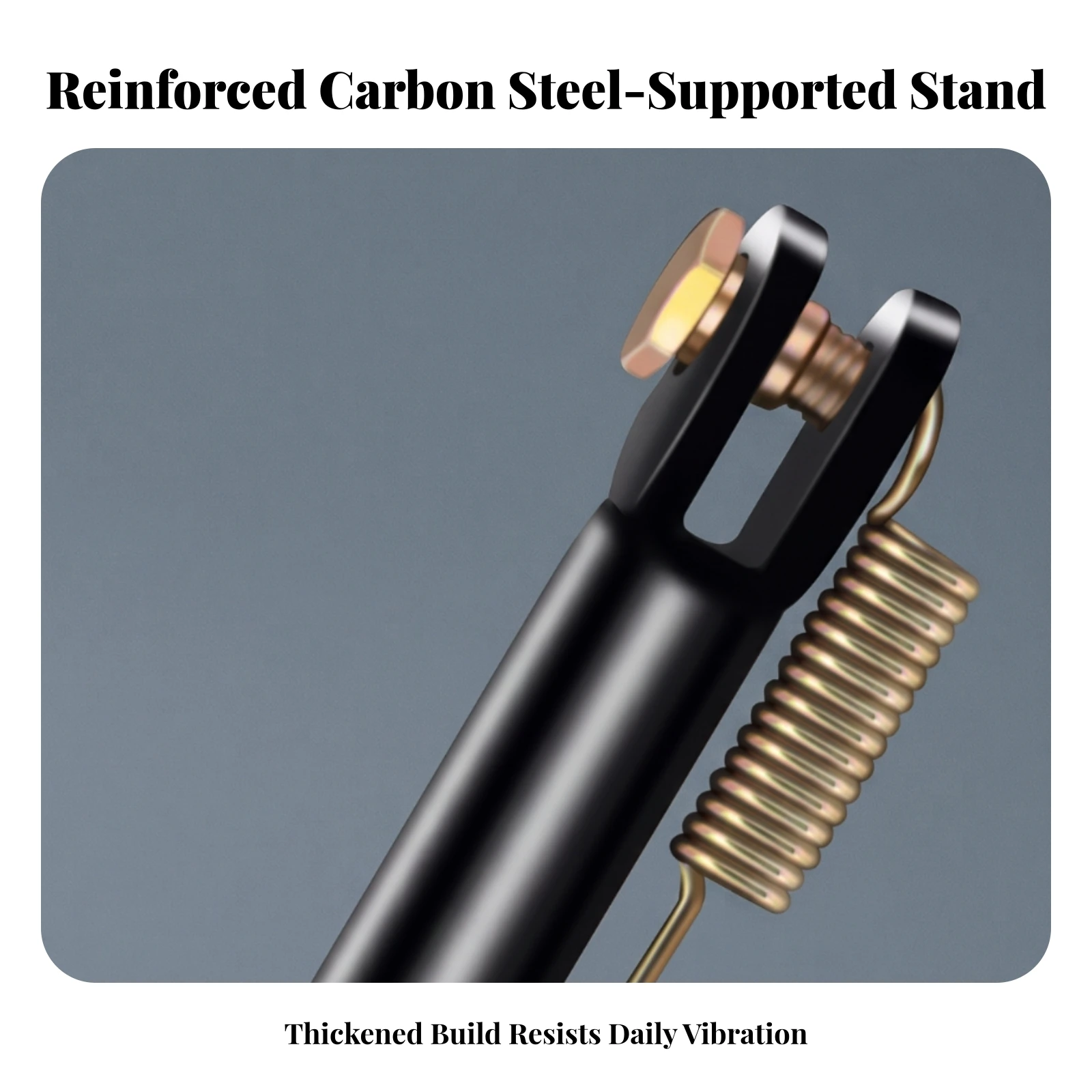 Electric Bike Side Stand Long-Lasting Motorcycle Side Kickstand Kickstand with Spring Stable Reliable view 5