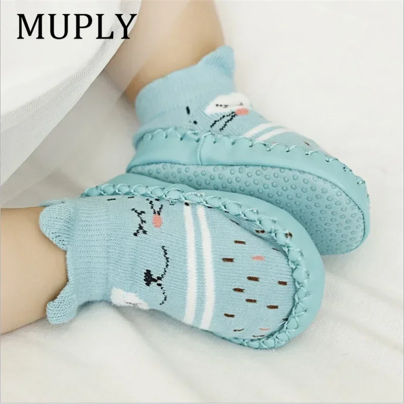 Fashion Baby Socks With Rubber Soles Infant Sock Newborn Autumn Winter Children Floor Socks Shoes Anti Slip Soft Sole Sock