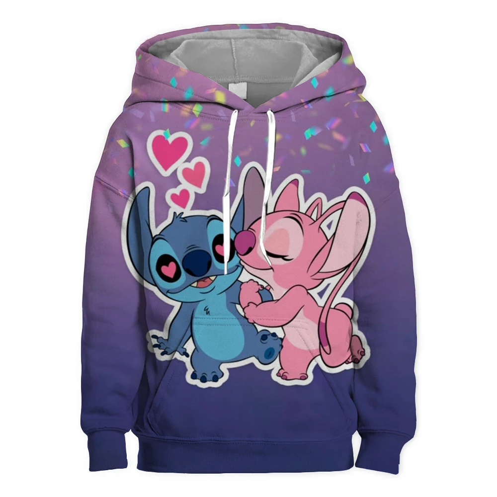 Disney Kawaii Stitch Hoodie Children Cartoon Clothes Kids Girls Boys Lilo & Stitch Sweatshirt Comic Hoodie Baby Casual Tops 2025