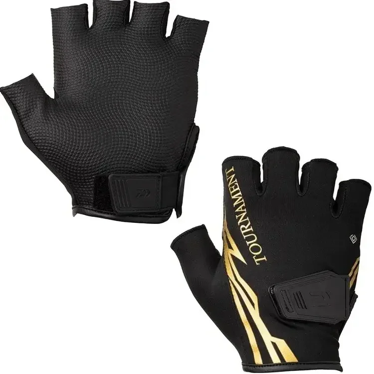 DW-Anti-Slip Fishing Gloves for Men, Quick-drying, Soft Mesh, Wear-resistant, Three-finger Cut Gloves, New, M,L,XL