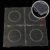 4Pcs/Hama Beads 5.0mm Square Large Pegboards Board for Perler Tool Fuse Beads Square Jigsaw Puzzle Template for Educational Toys