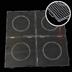 4Pcs/Hama Beads 5.0/2.6mm Large Pegboards Board for Perler Tool Fuse Beads Square Jigsaw Puzzle Template for Educational Toys