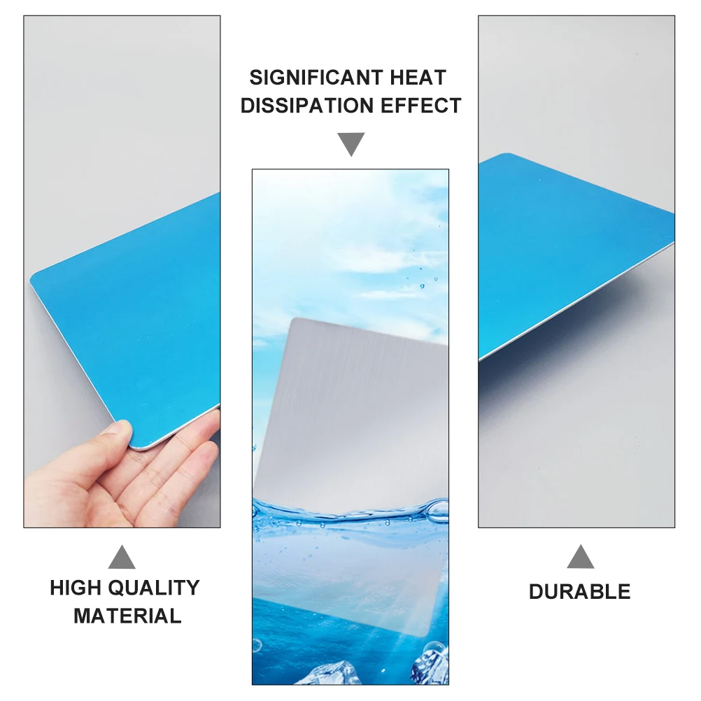 

Pet Cooling Board Aluminum Material Thermal Conductivity Dog Pads Cat Mat Indoor Mats Reusable Smooth Surface Pet