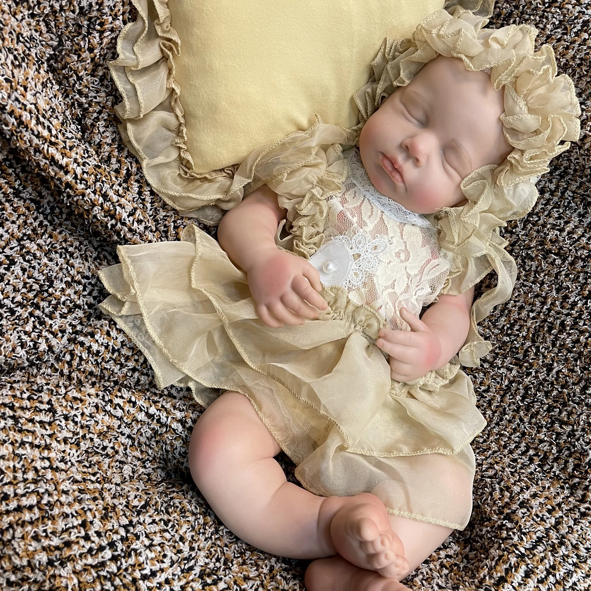 

45CM Girl/Boy Loulou Bebe Reborn Full Solid Silicone Reborn Doll Handmade Painted Baby Doll Toy For Kid Reborn Corpo De Silicone