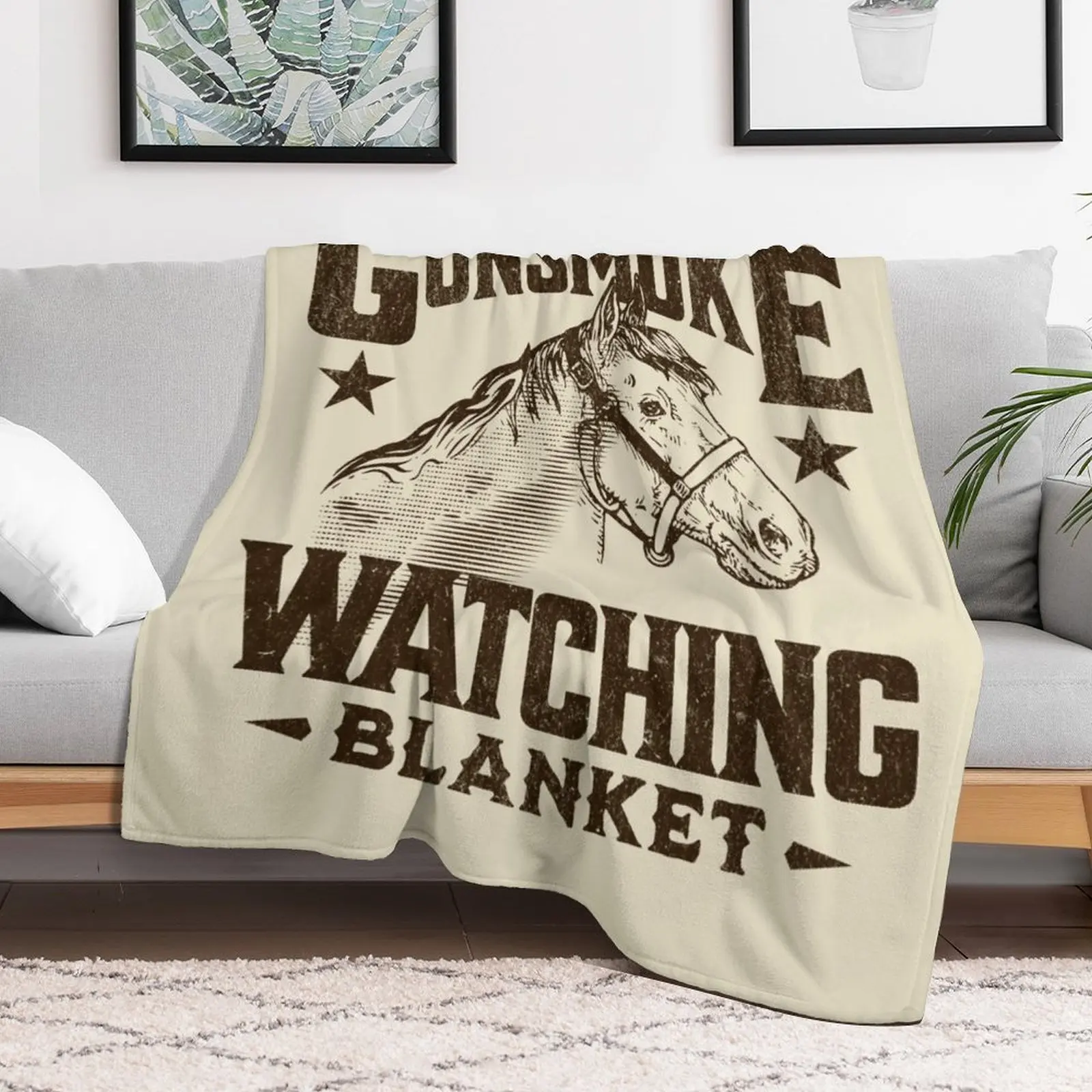 

This Is My GUNSMOKE Watching Blanket | Funny Retro TV Throw Blanket Decoratives warm for winter Softest Blankets