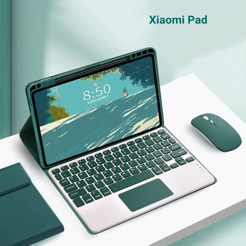

For Xiaomi Mi Pad 7 6 5 6s Pro Keyboard Case Redmi Pad SE 11 Pro 12.1 11.2 12.4 inch Leather Flip Cover Touchpad with Mouse