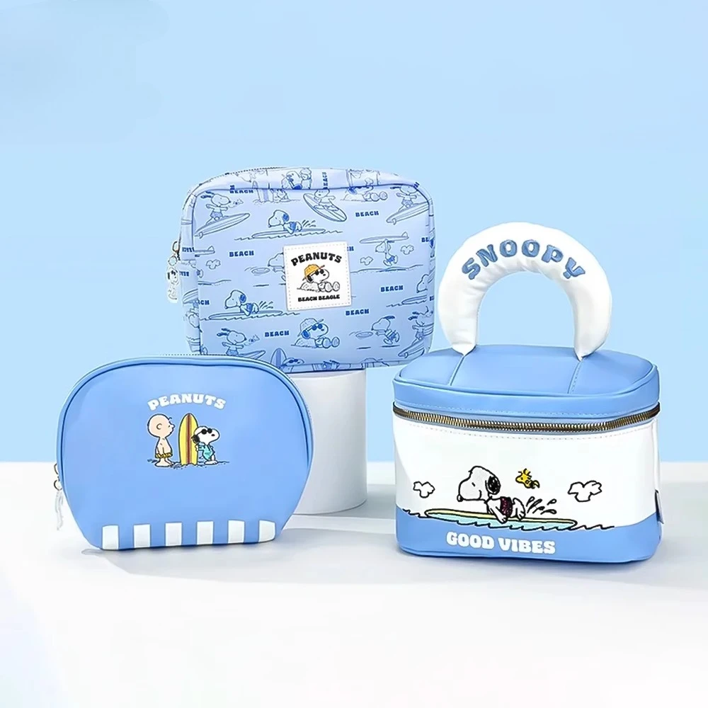 

Snoopy Ocean Diary Series Waterproof Storage Bag - Cute Cartoon Travel Organizer Pouch for Women Girls, Cosmetic Makeup