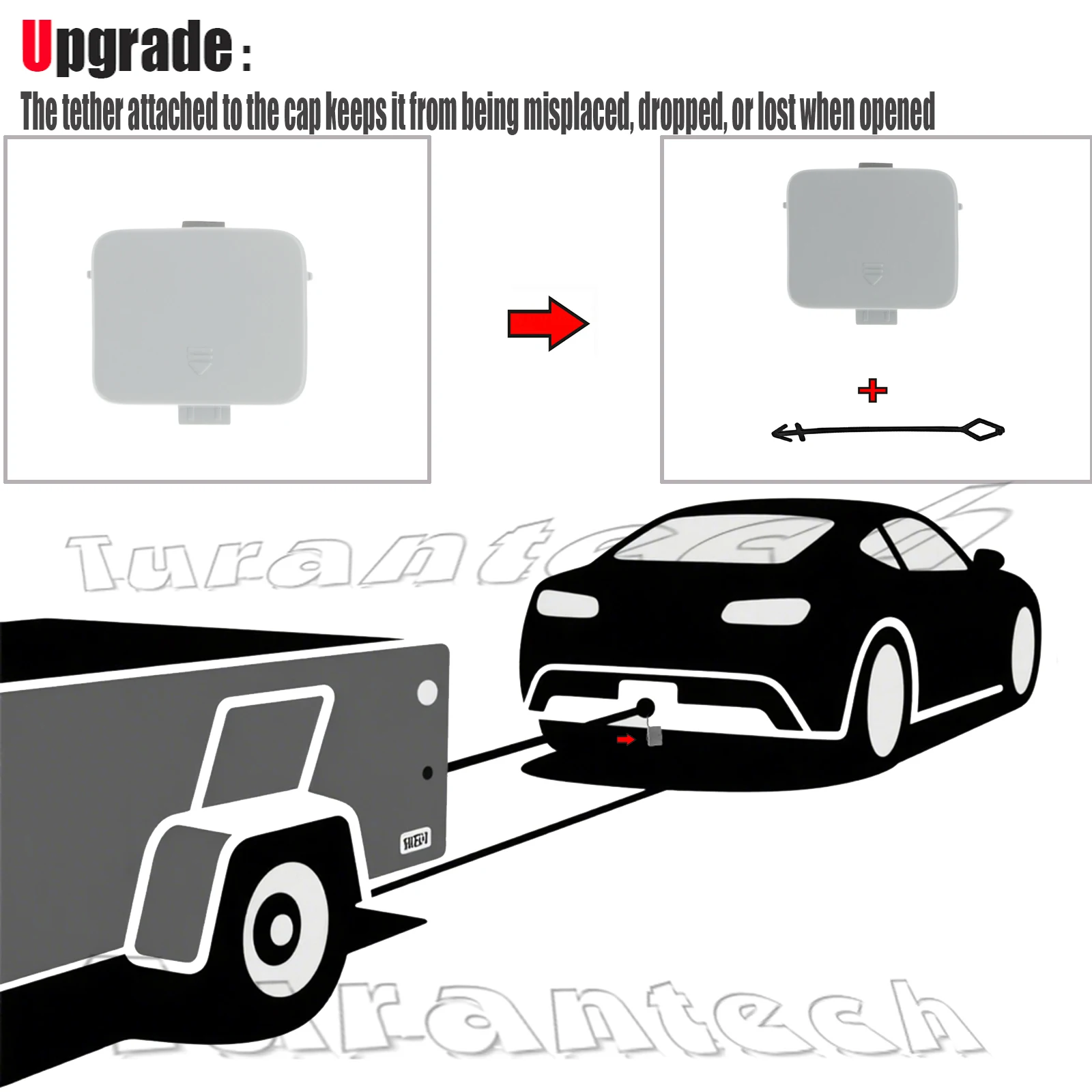 REAR TOW COVER Fit 94-01 BMW 7 Series E38 728i 730i 735i 735iL 740i 740iL 750i 750iL Hook Eye Towing Cap