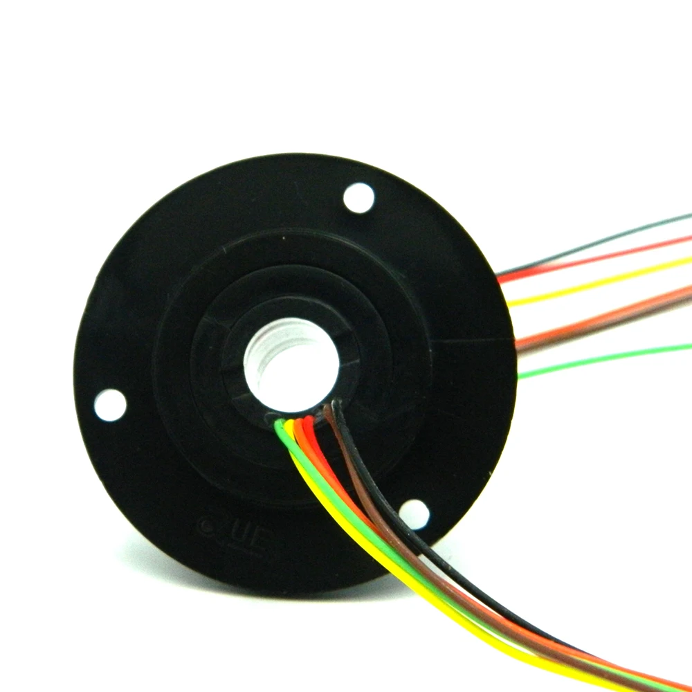 Mini Hole 10mm Hollow Slip Ring 6/ 8/ 12 Channels 2A Conductive Electric Slipring Rotary Joint Connector 240V AC/DC