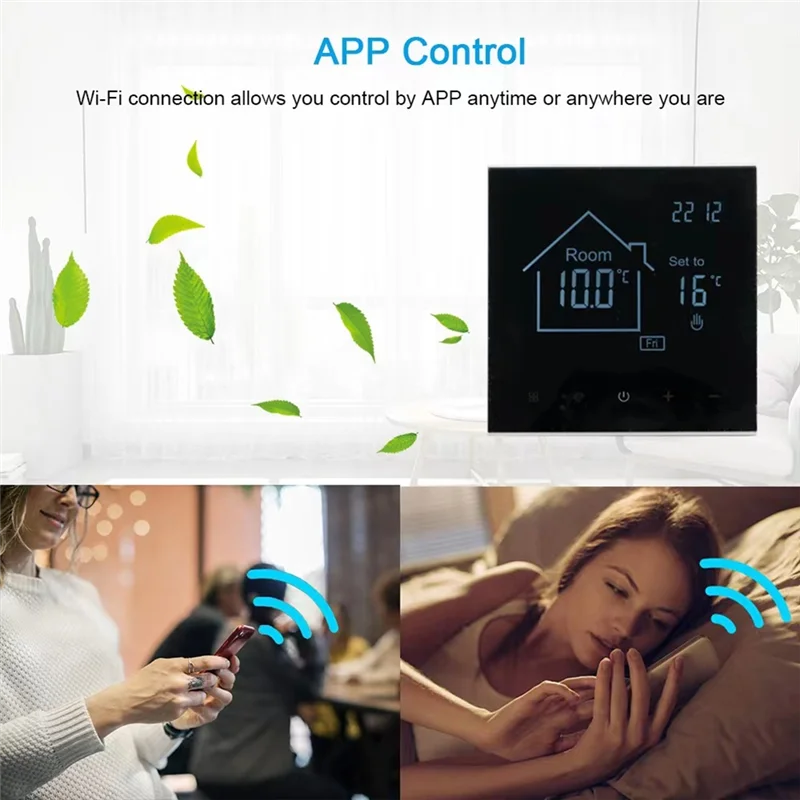 ABSY Tuya Smart Thermostat LCD Touch Screen, For Water Floor Heating System, Energy Efficient,Remote Temperature Control
