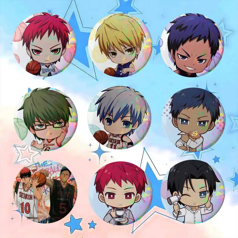 Cartoon K-Kurokos Basketball Anime Button Pin Handmade Brooch For Clothes Cartoon Badge Backpack Decoration Jewelry Accessories