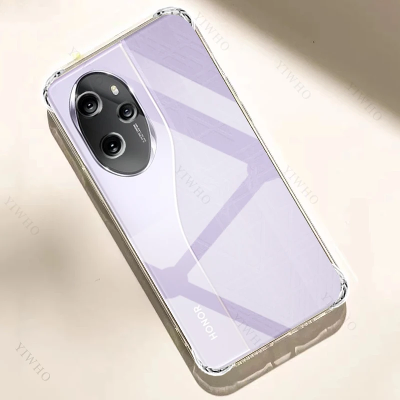 Clear Phone Case for Huawei Honor 100 Pro MAA-AN10 TPU Thickened Transparent Case for Honor 100Pro Shockproof Anti-scratch Cover