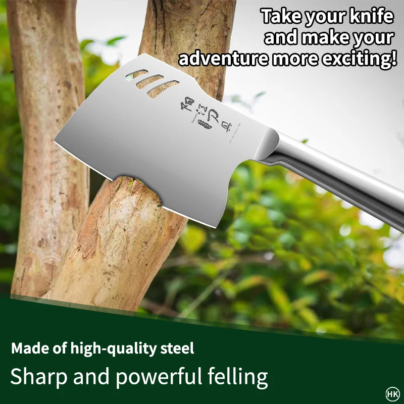 A large outdoor camping machete suitable for heavy chopping wood, yard work, and jungle cleaning, used for large-scale outdoor