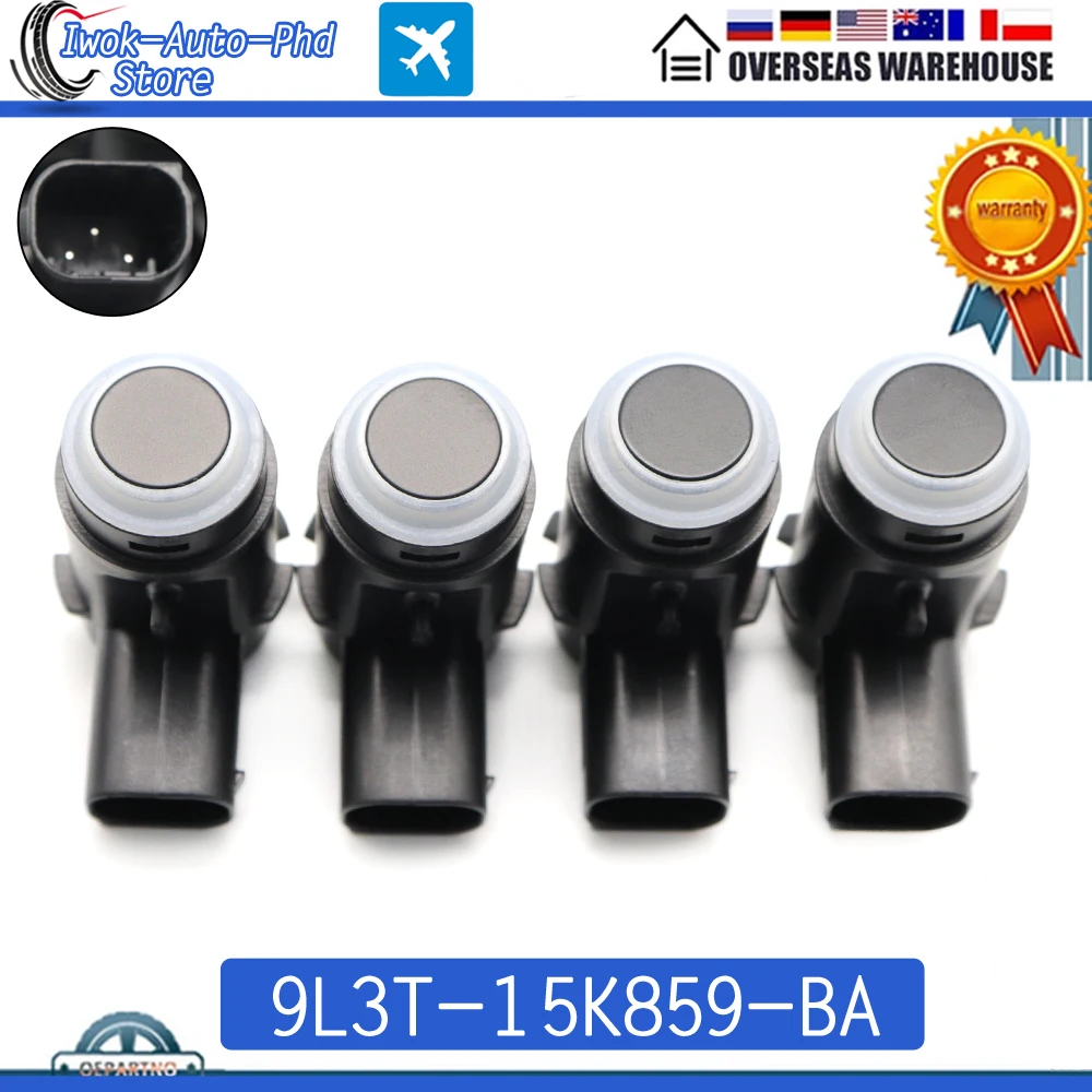 4pcs/lot Car 9L3T-15K859-BA PDC Parking Sensor Bumper Reverse Assist For FORD F-150 3.5 3.7 5.0 6.2L V6 V8 2009-2014