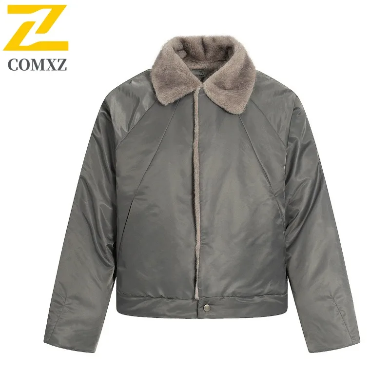 

COMXZ Men Winter Jacket 2025 Minimalist Thick Warm Korean Fashion Street Cotton Padded Jacket Traveling Comfortable Padding Coat