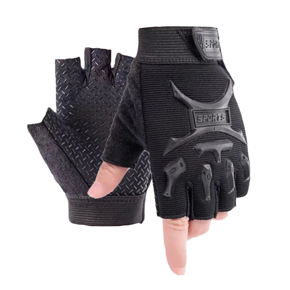 

Fashion Fingerless Kids Sport Gloves Non-slip Elastic Cycling Mittens Windproof Breathable Children Bicycle Gloves Outdoor