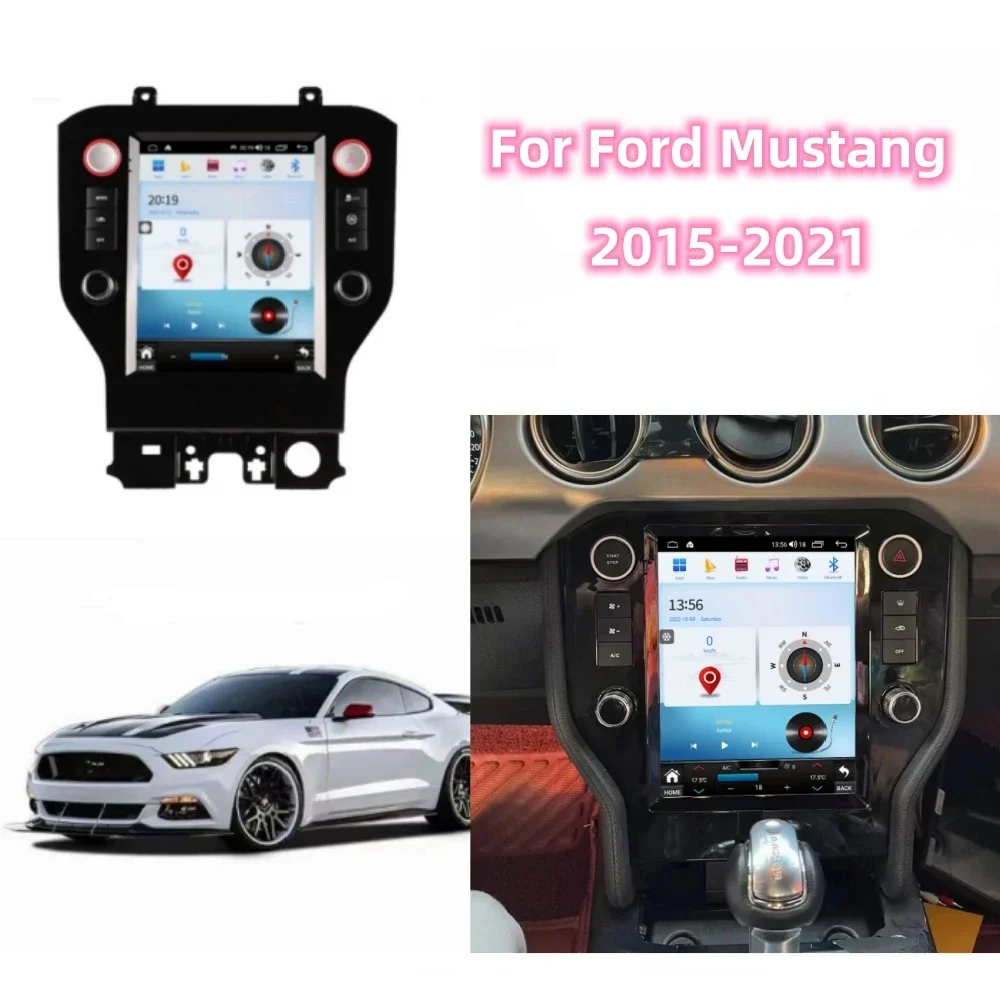 Android 13 Tesla Screen For Ford Mustang 2015-2019 Car Radio 1Din Multimedia Stereo Video Player GPS Head Unit Carplay