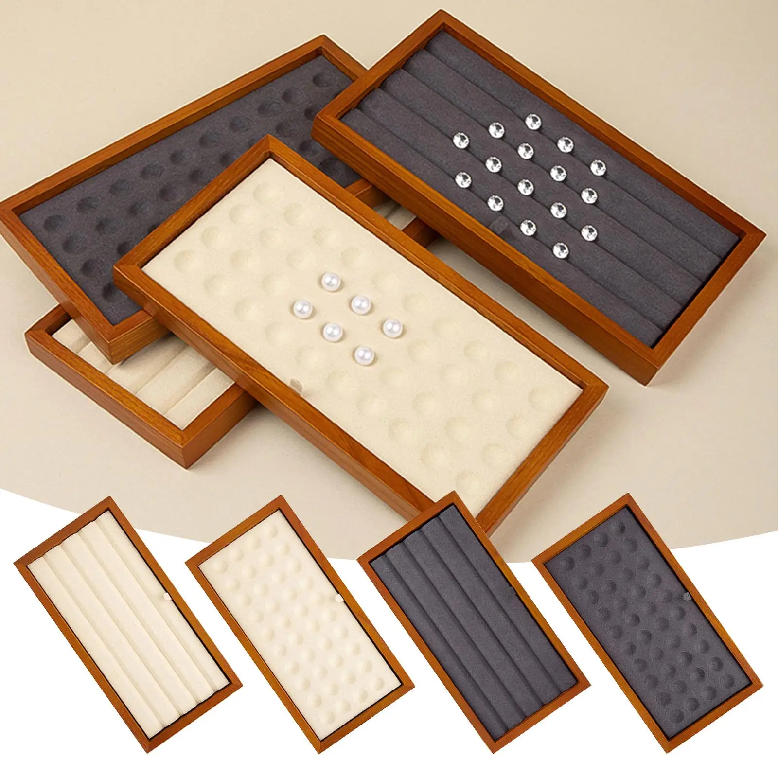 

Jewelry Display Tray Empty Storage Holder for Diamond Loose Beads Vendors