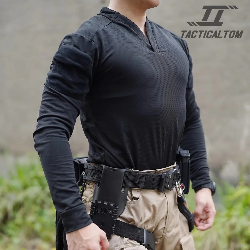 التجفيف السريع مرونة عالية تي شيرت التكتيكية CAG القتالية في الهواء الطلق VS قصيرة الأكمام طية صدر السترة التمويه الصيف الرجال