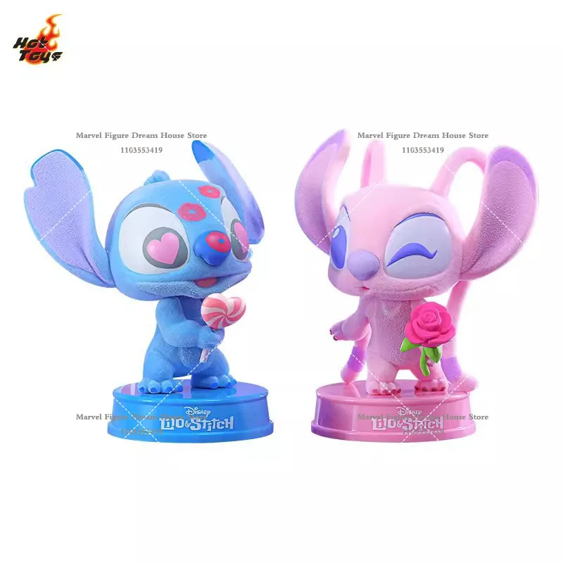 HT HotToys COSBABY COSB1073 Mini Q Version Disney Lilo & Stitch Stitch Angel 12cm Action Figure Purple Dolls Valentine's Day