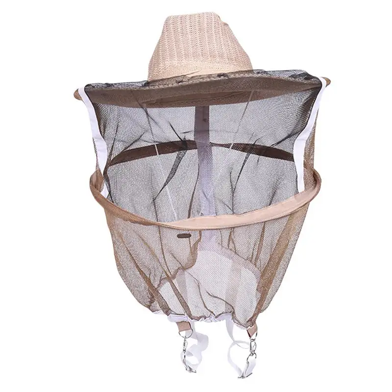 Bee Keeper Hat Breathable Beekeeper Beekeeping Cap Hat Beekeeper Hats with High Visibility Veil Face Protection Outdoor Bee