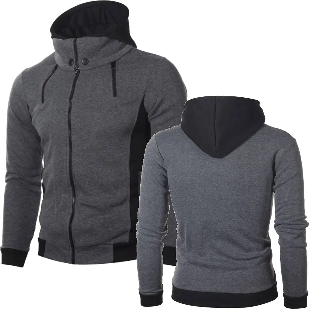 

Male Hoodies Casual Hoody Hip Hop Streetwear Solid Pullover Men Hoodies Sweatshirts Fashion Zipper Long Sleeve Hooded Hoodie