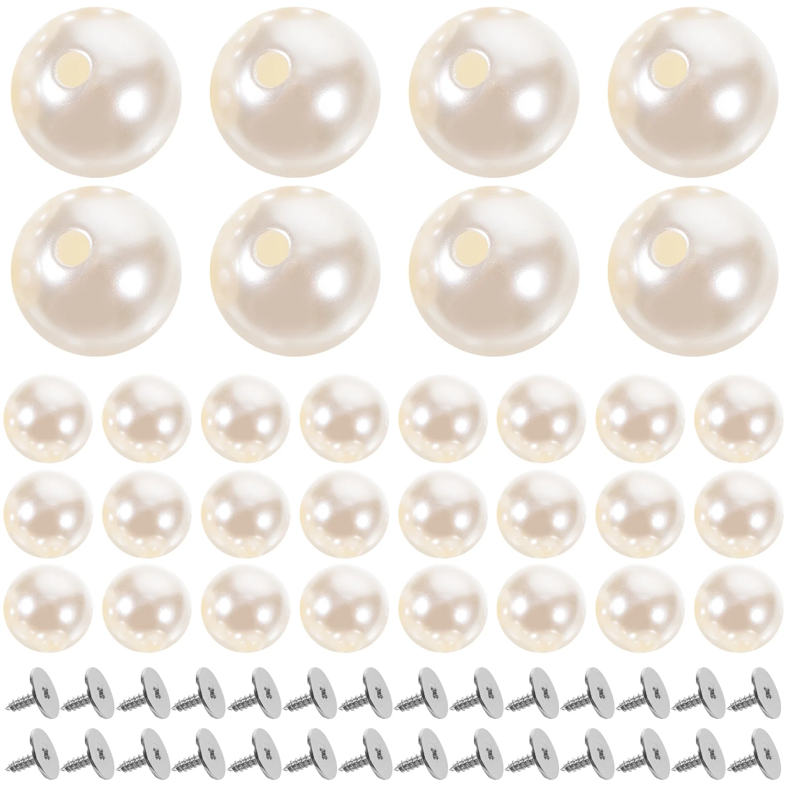 

50 Pcs Shoes and Hats Pearl Buttons Beads for Jewelry Making Plastic Wedding Dress