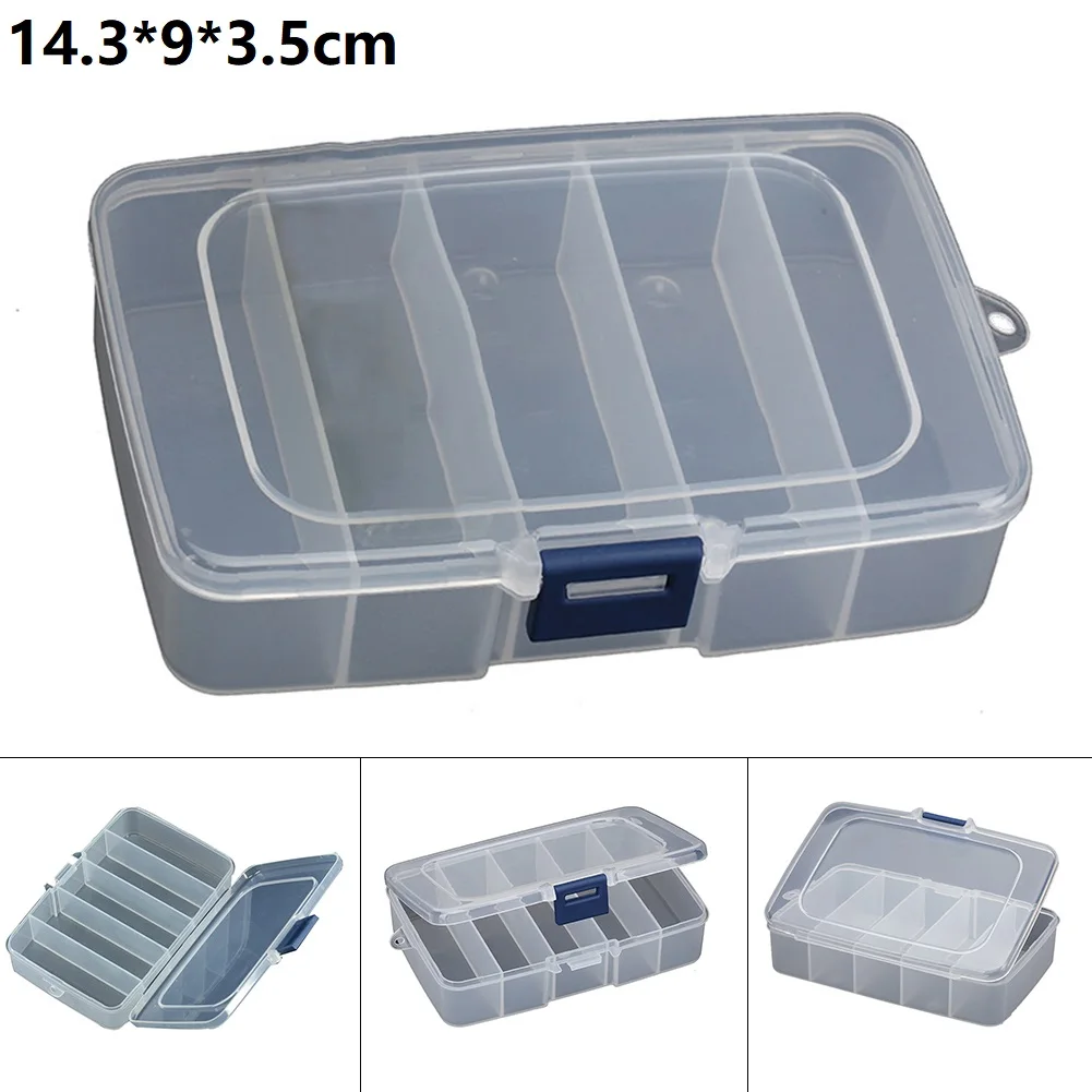 Case Screws Box Tool 5 Grids 14.3*9*3.5 Cm Box Craft Organizer IC Storage PP Small Part Container Tool Screws Hot Sale