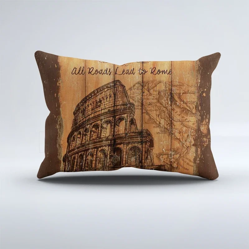 ปลอกหมอนสไตล์วินเทจปลอกหมอนโซฟาสไตล์ชนบทปลอกหมอนตกแต่งสัตว์ปรับแต่งปลอกหมอนได้30x50 40x60