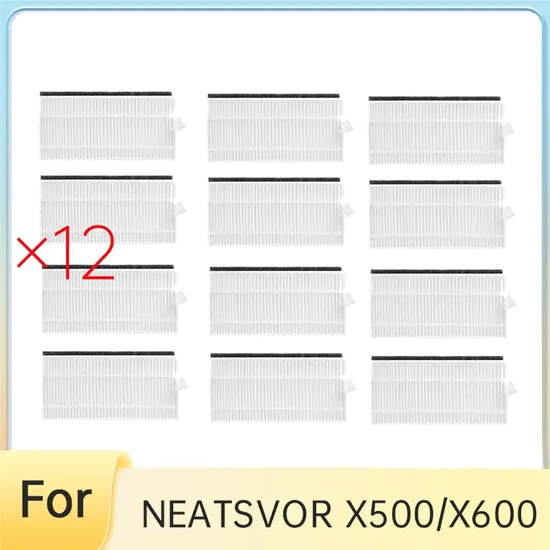 A70Z Fafa】12 Pcs Filter For NEATSVOR X500/X600 Sweeper Accessories Ultra Durable Accessories Long Lasting Spare Accessories