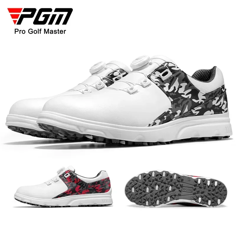 

PGM Men Golf Shoes Knob Shoelaces Anti-side Slip Waterproof Men's Sports Shoes Sneakers XZ296