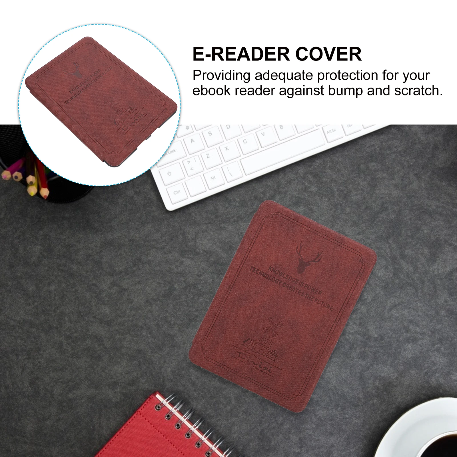 

Cute Protective Cover Auto Wake Function Waterproof TPU Case for Ebook Reader Precise Cutout Pattern
