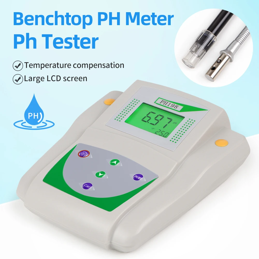 New Arrival Environmental mo ni toring Digital Display Table PH Detator Benchtop PH Temperature Meter