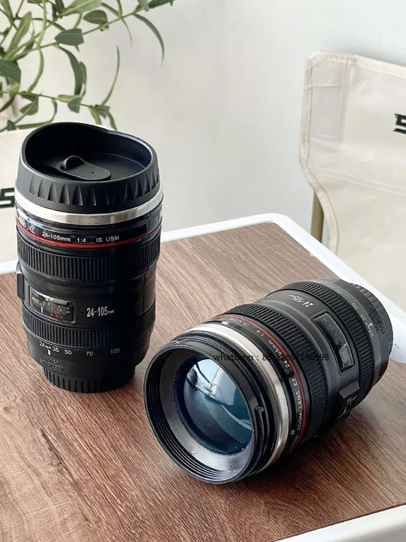 Lens Water Cup Camera SLR Photography Thermos Cup Male Design Niche Creative Personality Funny Camera Coffee Cup