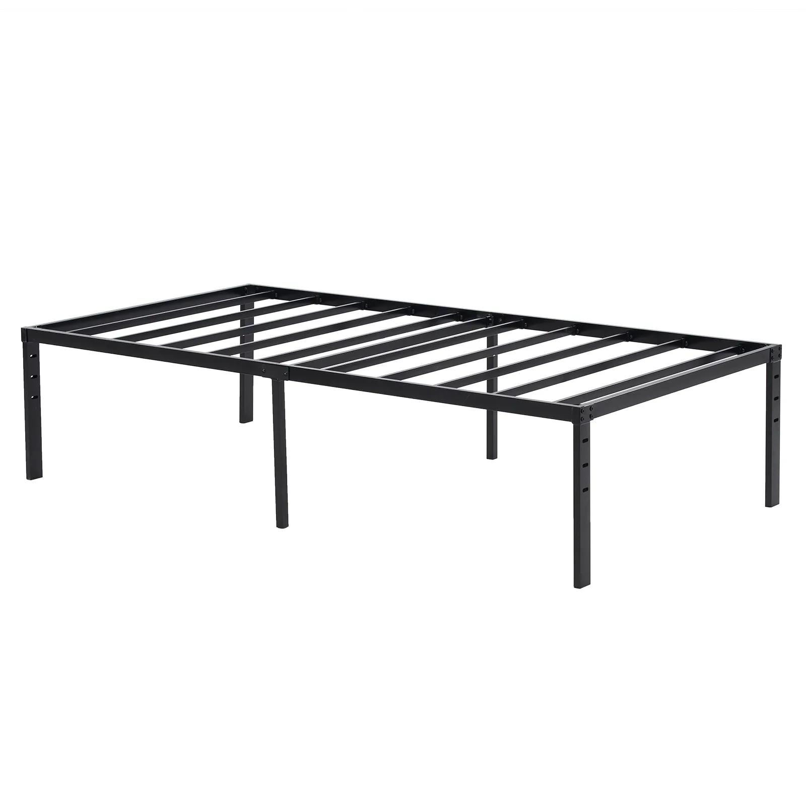 Cadre de lit double avec espace de rangement sous le lit, base de matelas, taille haute, États-Unis, 18 po