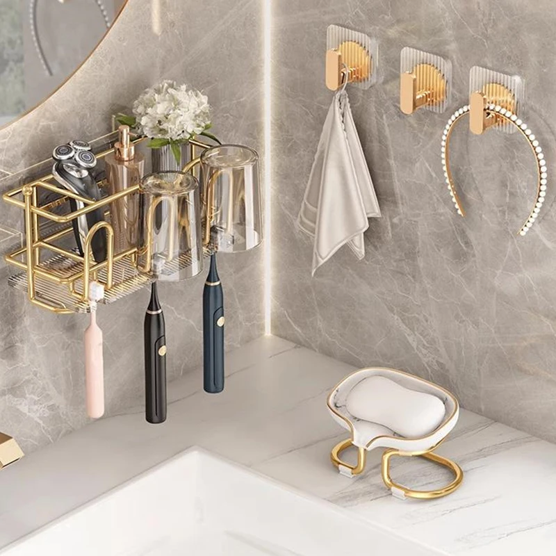 Gancio bagno Non-traccia appiccicoso Non punzonatura wc forte porta adesiva dietro la parete appendiabiti porta dietro portachiavi
