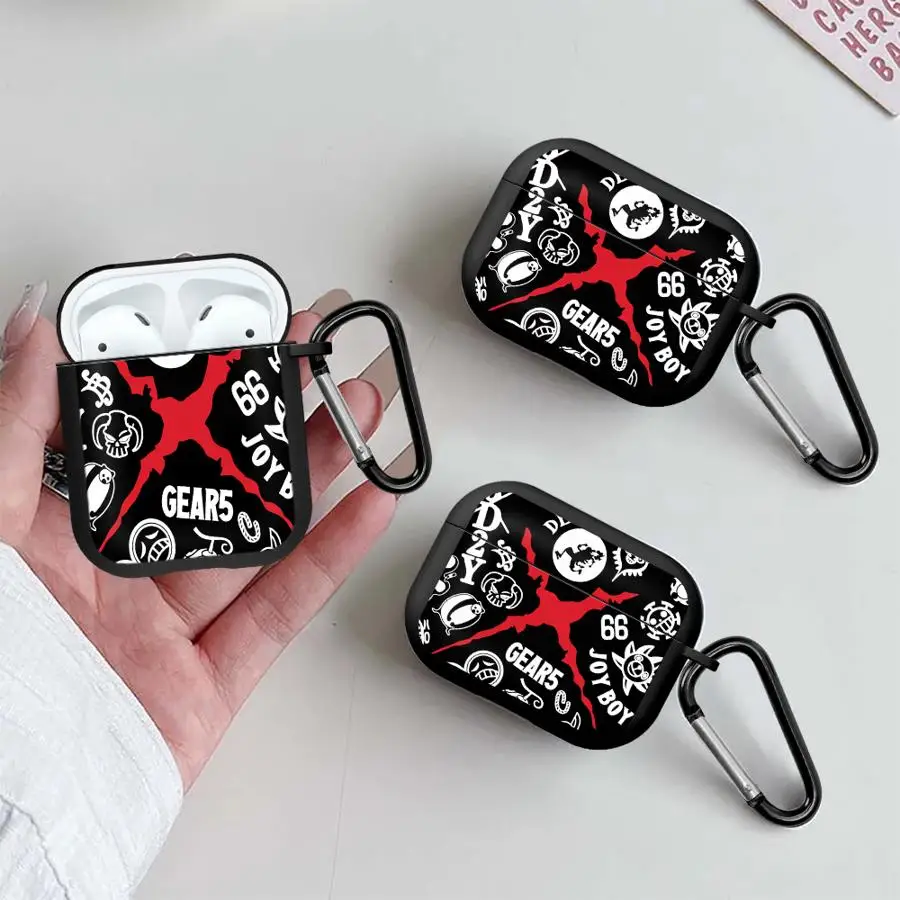 Earphone Cases Cover Case For Airpods 4 Pro Pro2 2 Pro3 1 3 One Piece Cute Luffy Logo