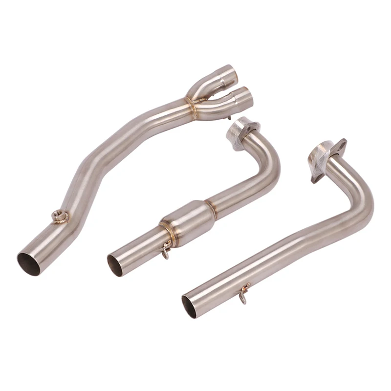 50.5MM Slip On Motorcycle Exhaust Modified Stainless Steel Escape Moto Front Link Pipe For KYMCO AK550 AK 550 Bike Scooter Tube