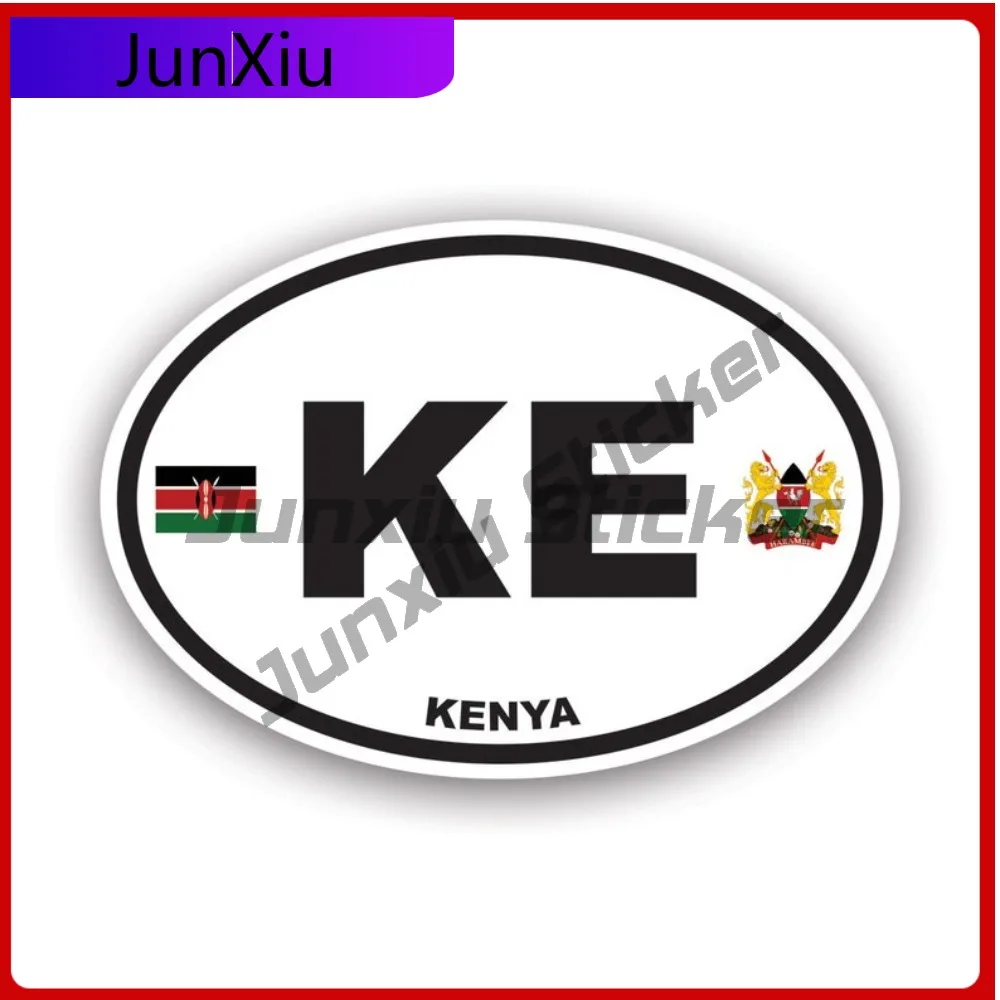 

Kenya Oval Sticker Waterproof Outdoor Decals Cute Bumper Waterproof Vinyl Decal For Door Trim Fun Decor Outdoor High Quality