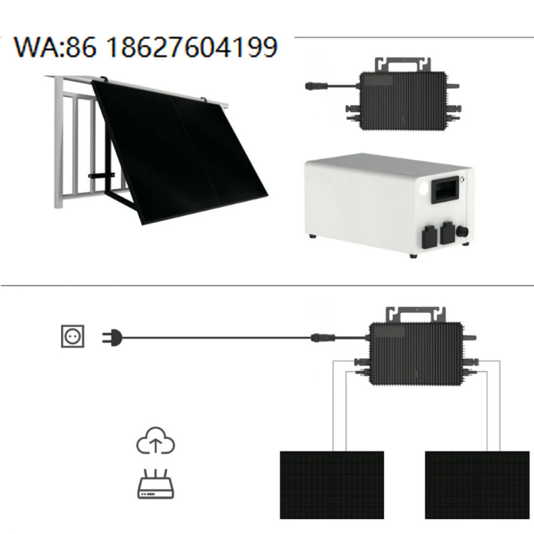 Wall Mounting Adjustable Balcony Solar Panel PV System Aluminium Mounting Kit Home Balcony PV Bracket Accessories