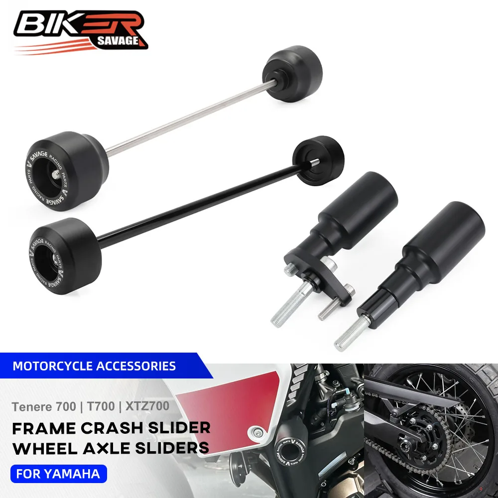 

2024 Tenere 700 Frame Slider Crash Protector For Yamaha Tenere 700 T700 XTZ07 XTZ700 Rally Tenere Wheel Axle Fork Crash Sliders