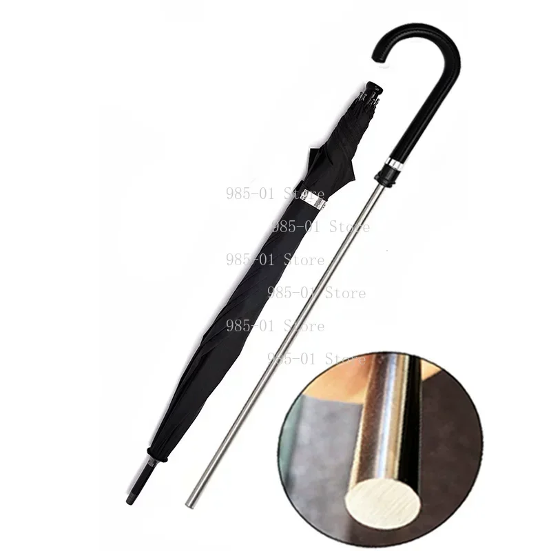 

Long Handle Black Coating Umbrella, Unsharpened Sword Style with UV Protection