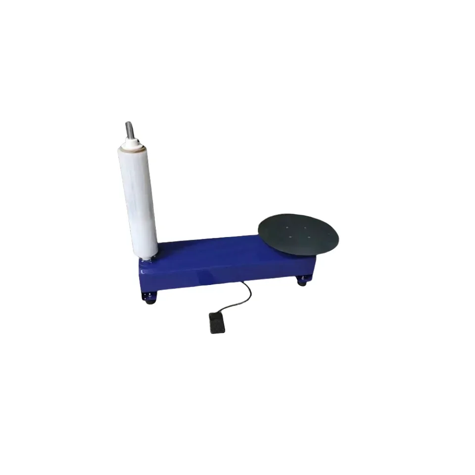 

Manual Electric Semi-automatic Pallet Stretch Film Wrapping Machine Plastic Stretch Film Roll Dispenser For Carton Packing