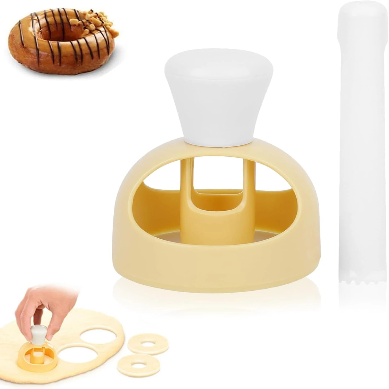 Donut  with Dipping Plier, Donut Maker DIY Doughnut  Biscuit Stamp Mould Desserts  mould  Baking Tool