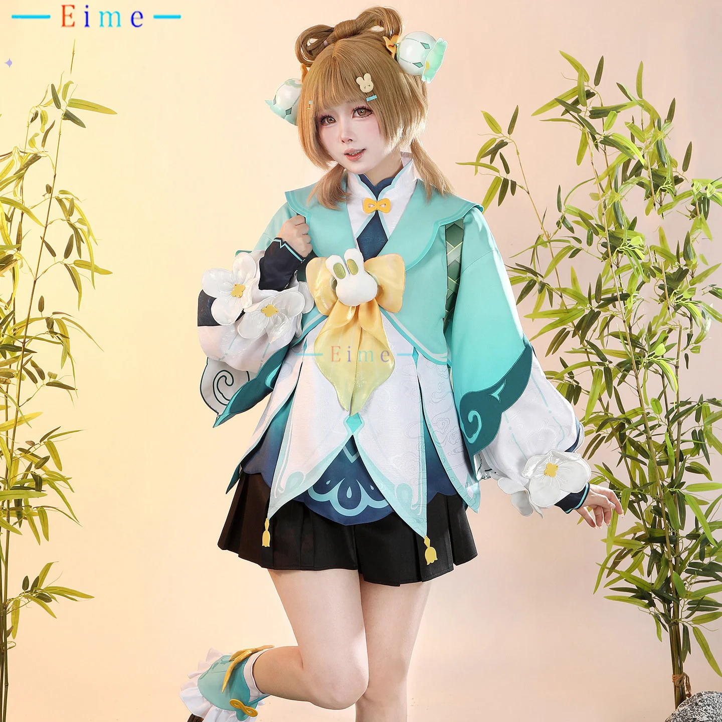 

Game Genshin Impact Yaoyao Cosplay Costume Women Cute outfits Halloween uniform Party Role Play Suit Anime Clothings Custom Made