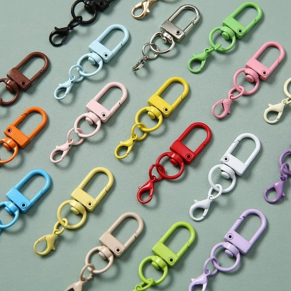 30Pcs Clasp Colorful Swivel Snap Hooks Mini Multi-purpose Key Chain Hooks Metal Swivel Trigger Snap Hooks Keychain Accessories