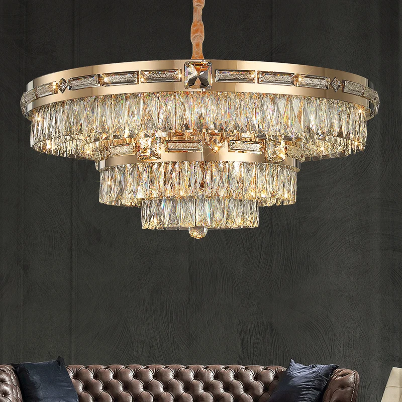 Modern Luxury Crystal Chandelier Home Decor Items Led Light Home Decoration Living Room Dining Table Light Accessories For Decor