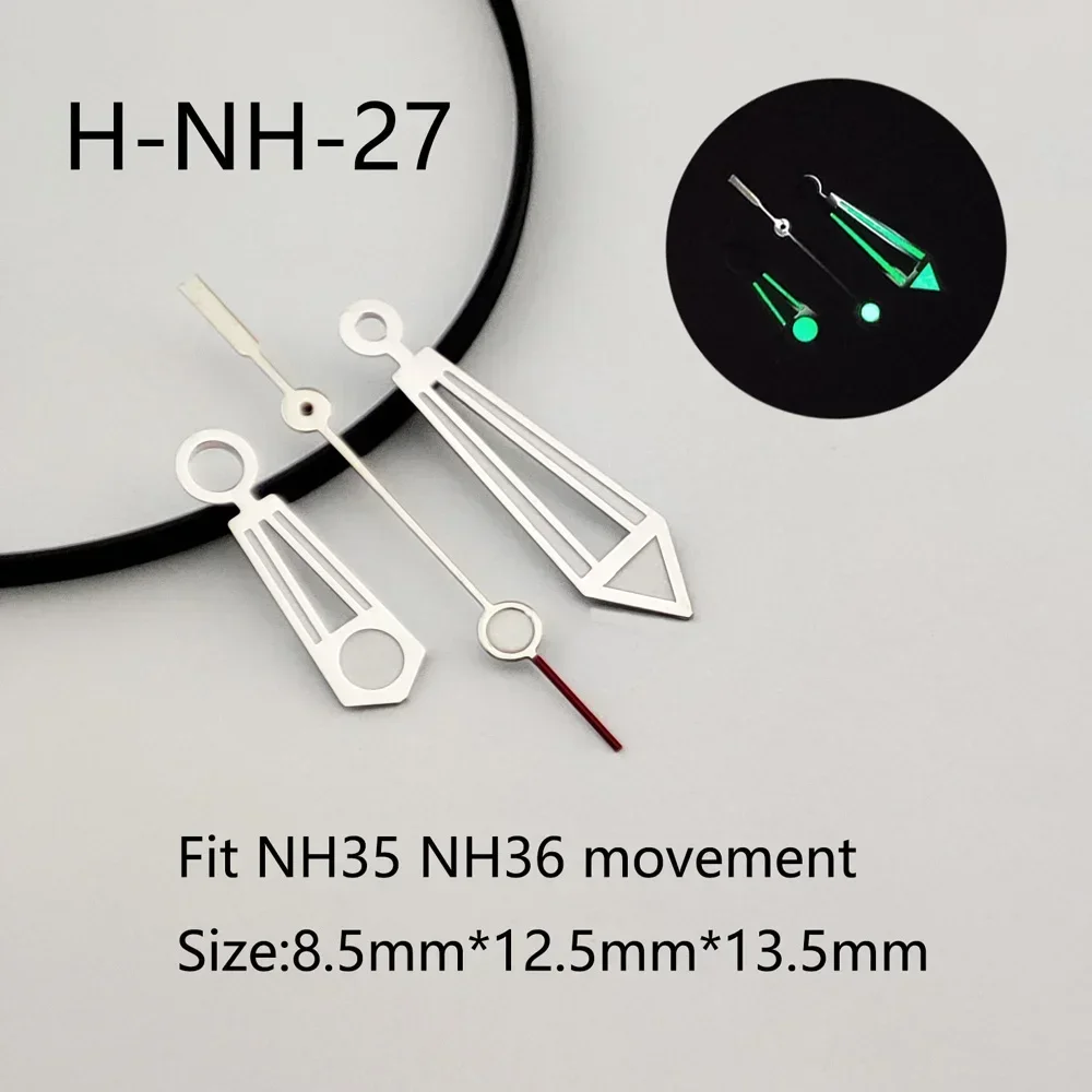 

02 SUB/SKX007 Watch Hands NH35 Hands Pointer Green Luminous Watch Accessories Suitable for Nh35 Second Hands Nh36 Movement