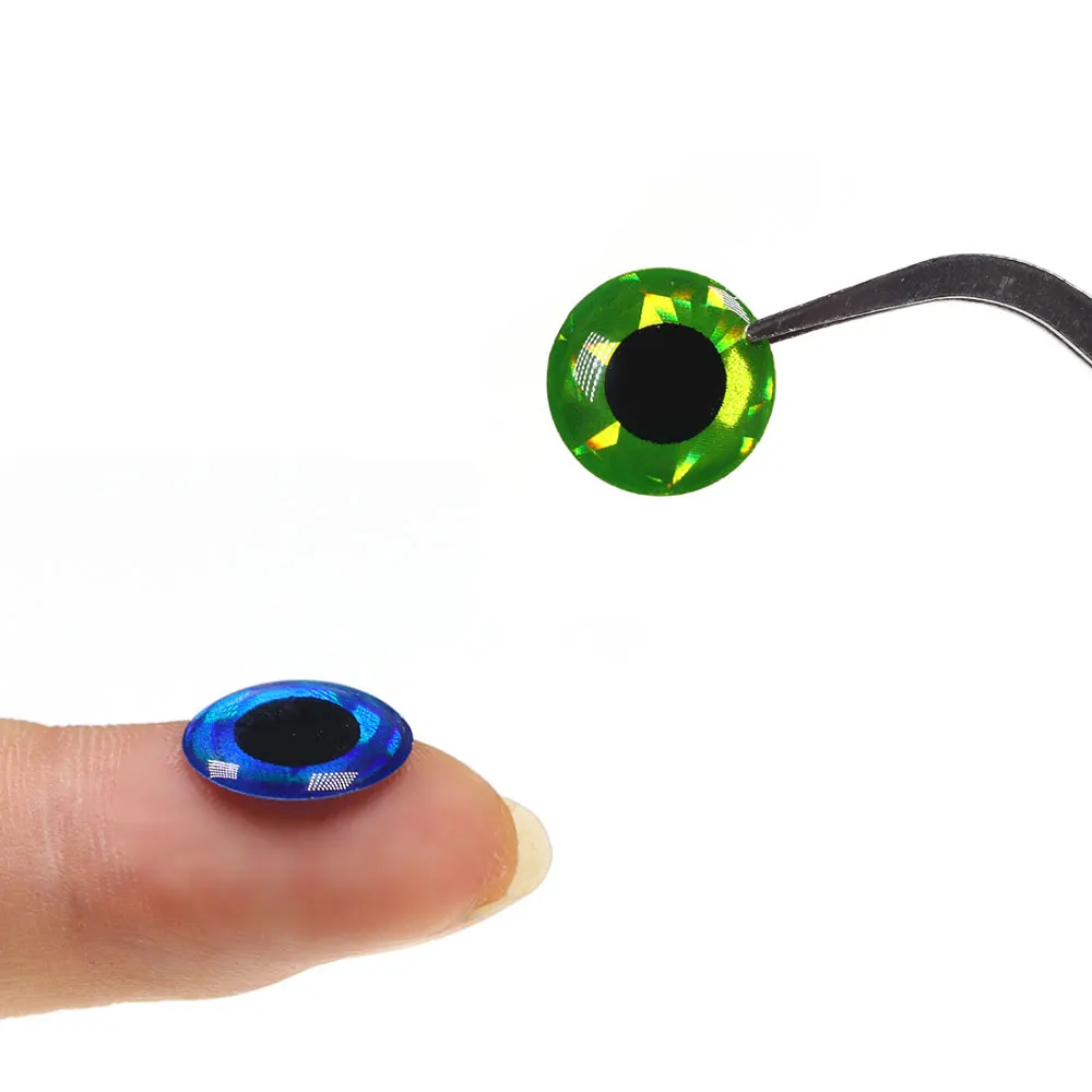 ICERIO 100 Stück/Packung Epoxid 3D Holographische Fischaugen Tintenfisch-Köder Angelköder Köderherstellung Streamer Fliegenbindematerial – Detail 5