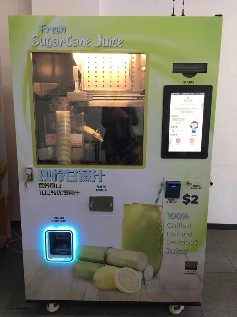 24 Hour Service Sugar Cane Vending Machine with Deliciously Fresh Sugarcane Juice Anytime High Quality Vending Machine
